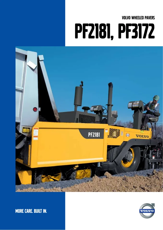 Volvo PF3172 machine manual cover: Volvo PF3172 Archived product document
