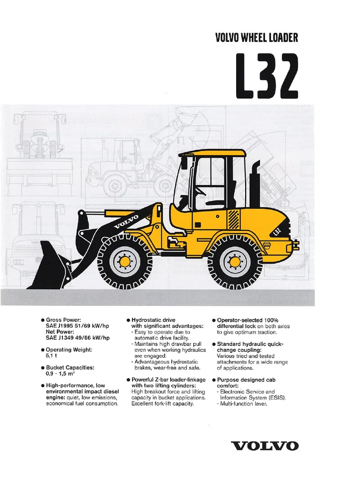 Volvo L32 machine manual cover: Volvo L32 Archived product document