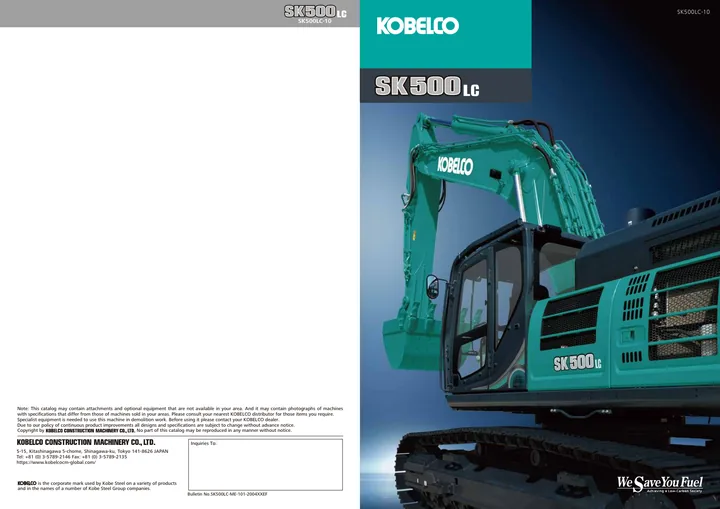 Kobelco SK500LC-10 设备手册外胶层