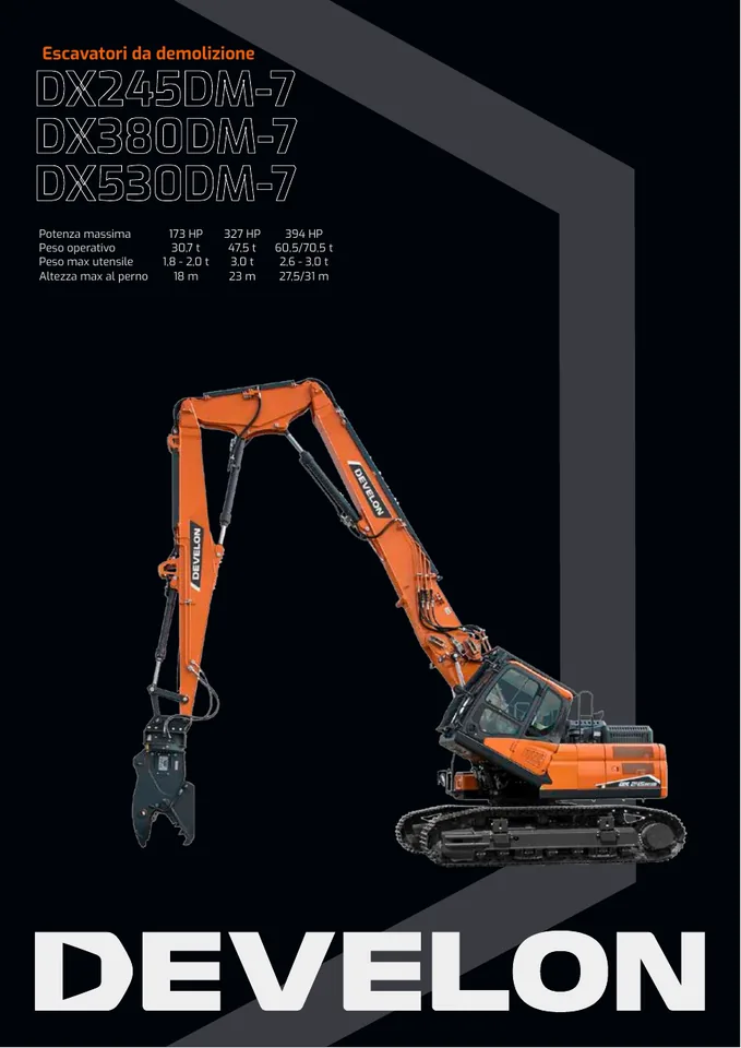 Doosan DX245DM-7 · DX380DM-7 · DX530DM-7 machine manual cover
