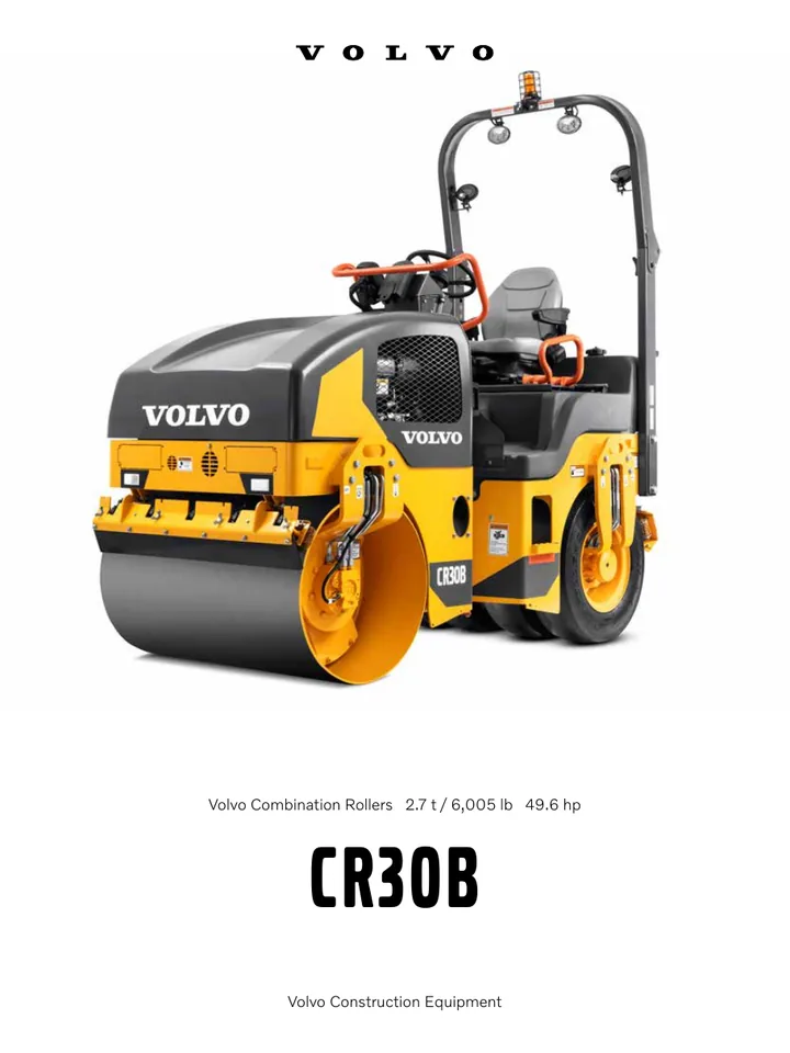 Volvo CR30B machine manual cover: Volvo CR30B Archived product document