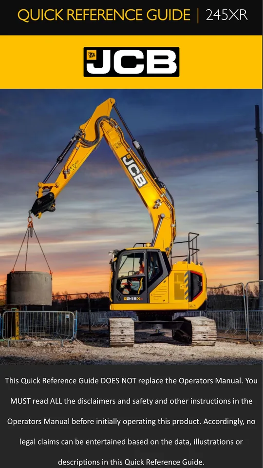 JCB 245XR 设备手册外胶层