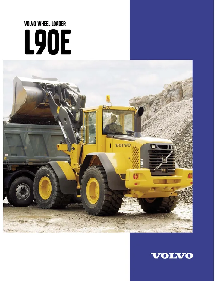 Volvo L90E machine manual cover: Volvo L90E Product brochure