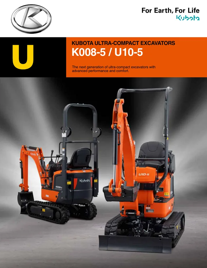 Kubota K008-5 · U10-5 设备手册外胶层