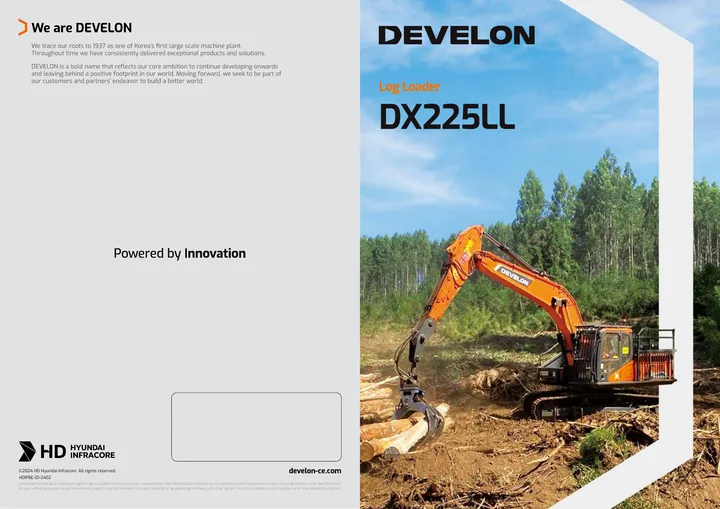 Doosan DX225LL machine manual cover