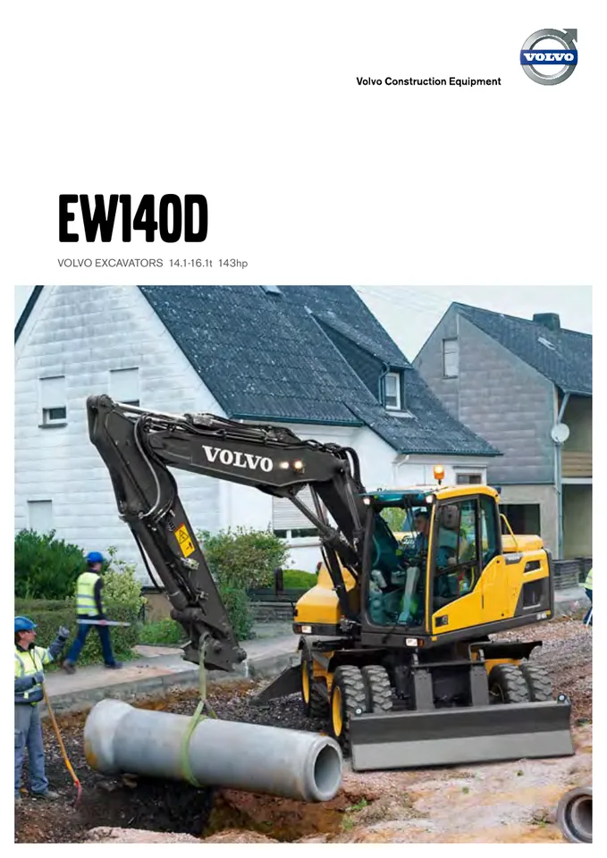 Volvo EW140D machine manual cover: Volvo EW140D Product brochure
