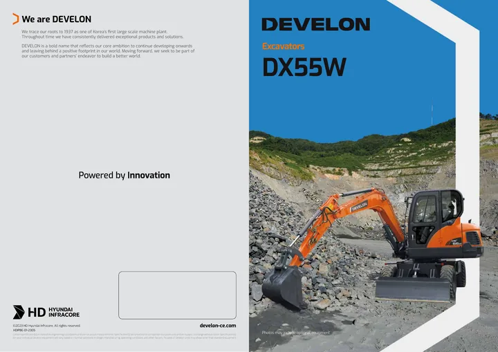 Doosan DX55W machine manual cover