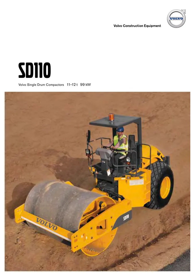 Volvo SD110 machine manual cover: Volvo SD110 Product brochure