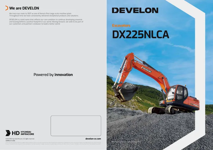 Doosan DX225NLCA machine manual cover