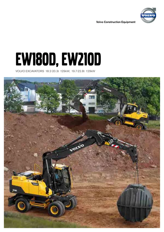 Volvo EW180D machine manual cover: Volvo EW180D Product brochure