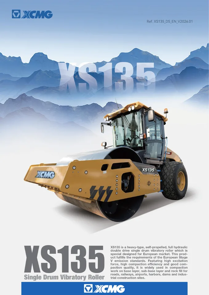 XCMG XS135 machine manual cover: xcmg-xs135-f3664c5947-official-literature